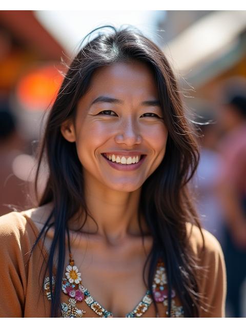 異文化交流イベントで笑顔で参加者と話す文化交流ディレクター、田中エミリー