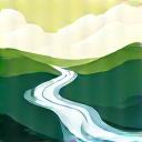 広大な熱帯雨林のパノラマ風景。彩度が高く、長時間露光で滝が絹のように表現されている。